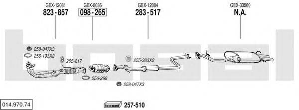 BOSAL 01497074 Система випуску ОГ