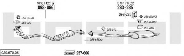 BOSAL 02097006 Система випуску ОГ