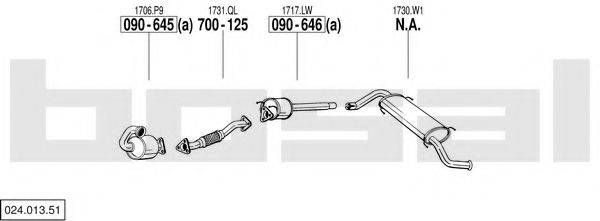 BOSAL 02401351 Система випуску ОГ