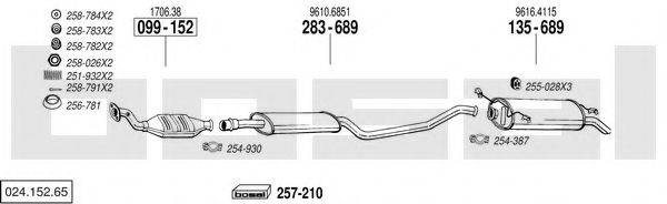 BOSAL 02415265 Система випуску ОГ