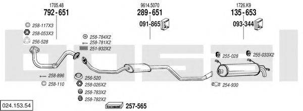 BOSAL 02415354 Система випуску ОГ