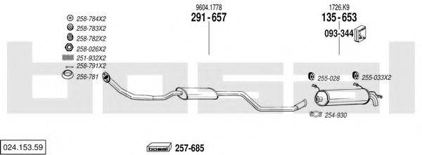 BOSAL 02415359 Система випуску ОГ