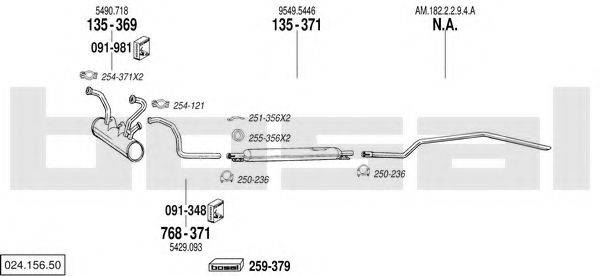 BOSAL 02415650 Система випуску ОГ