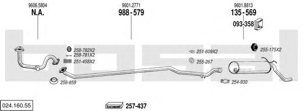 BOSAL 02416055 Система випуску ОГ