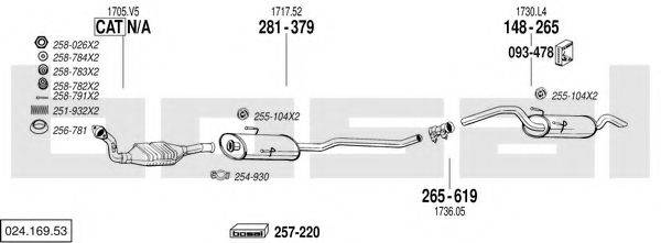 BOSAL 02416953 Система випуску ОГ