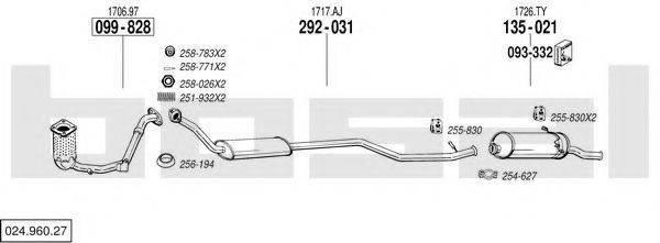 BOSAL 02496027 Система випуску ОГ