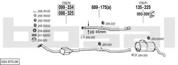 BOSAL 02497006 Система випуску ОГ