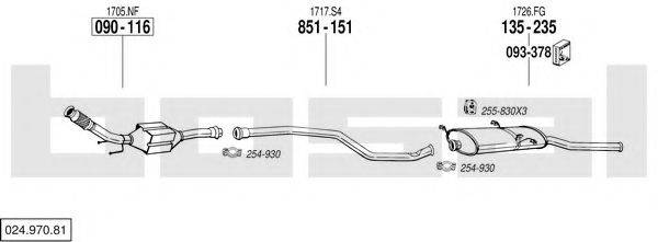 BOSAL 02497081 Система випуску ОГ