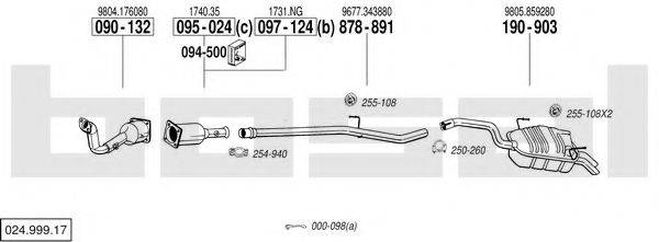 BOSAL 02499917 Система випуску ОГ