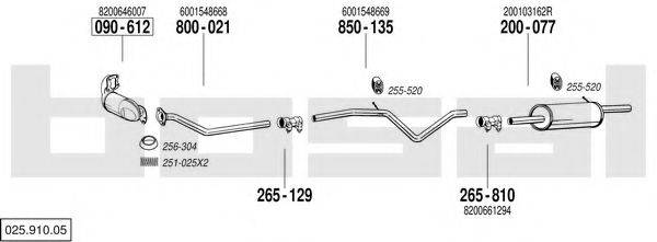 BOSAL 02591005 Система випуску ОГ