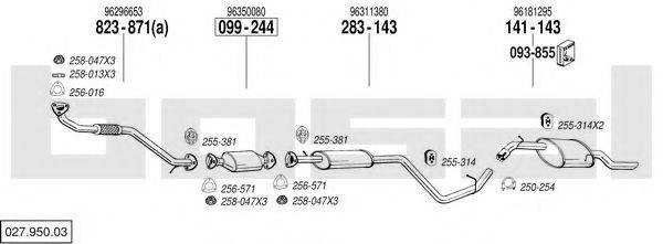 BOSAL 02795003 Система випуску ОГ