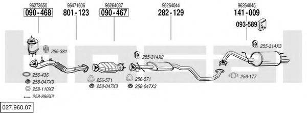 BOSAL 02796007 Система випуску ОГ