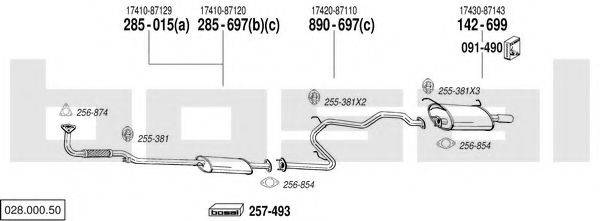 BOSAL 02800050 Система випуску ОГ