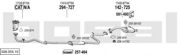 BOSAL 02805410 Система випуску ОГ