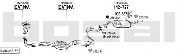 BOSAL 02806377 Система випуску ОГ