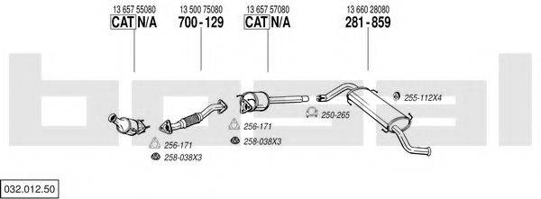 BOSAL 03201250 Система випуску ОГ