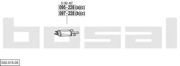 BOSAL 03201505 Система випуску ОГ