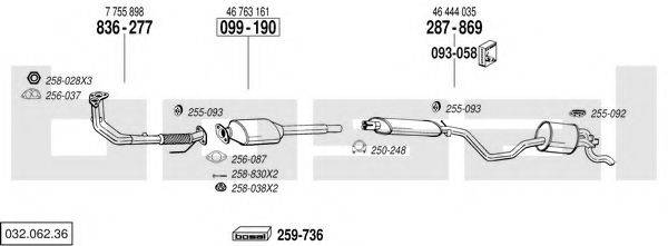 BOSAL 03206236 Система випуску ОГ