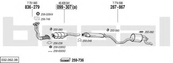 BOSAL 03206238 Система випуску ОГ