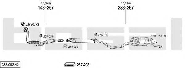 BOSAL 03206242 Система випуску ОГ