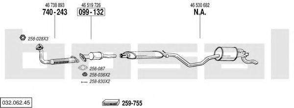 BOSAL 03206245 Система випуску ОГ