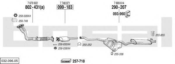 BOSAL 03209605 Система випуску ОГ