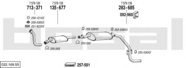 BOSAL 03216955 Система випуску ОГ