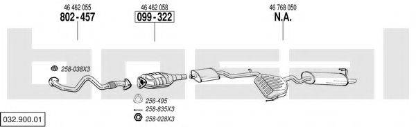 BOSAL 03290001 Система випуску ОГ