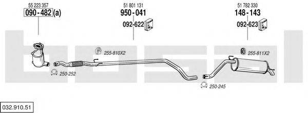 BOSAL 03291051 Система випуску ОГ