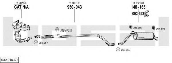 BOSAL 03291060 Система випуску ОГ