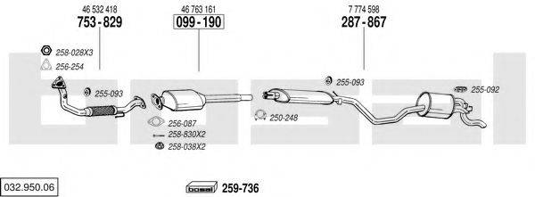 BOSAL 03295006 Система випуску ОГ