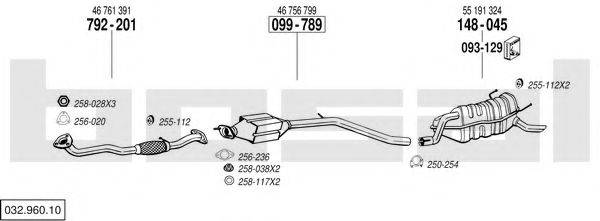 BOSAL 03296010 Система випуску ОГ