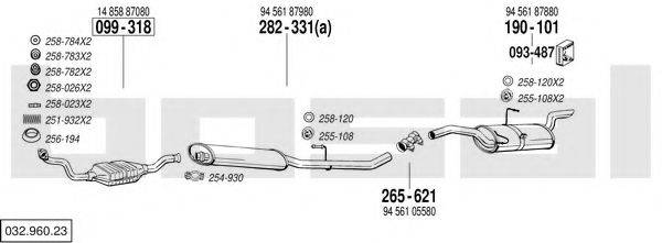 BOSAL 03296023 Система випуску ОГ