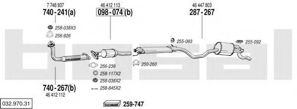 BOSAL 03297031 Система випуску ОГ