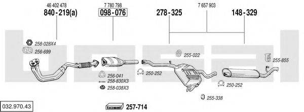 BOSAL 03297043 Система випуску ОГ