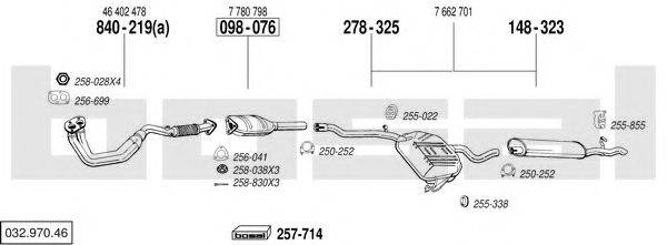 BOSAL 03297046 Система випуску ОГ