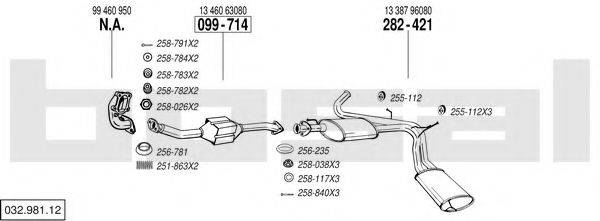 BOSAL 03298112 Система випуску ОГ