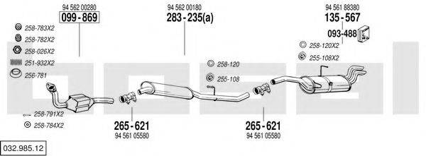 BOSAL 03298512 Система випуску ОГ