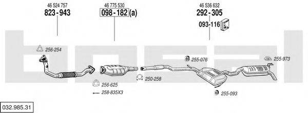 BOSAL 03298531 Система випуску ОГ