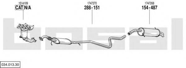 BOSAL 03401330 Система випуску ОГ