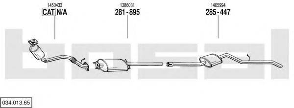 BOSAL 03401365 Система випуску ОГ