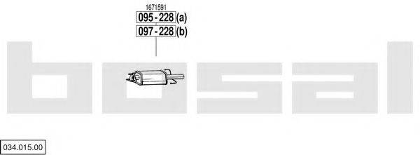 BOSAL 03401500 Система випуску ОГ