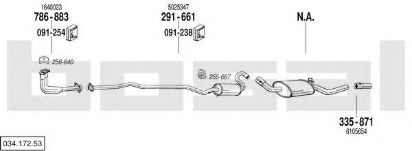 BOSAL 03417253 Система випуску ОГ