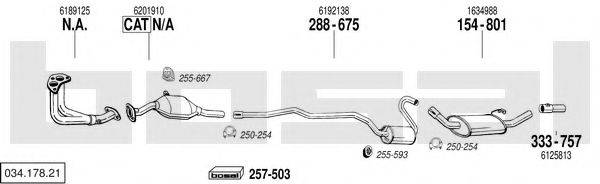 BOSAL 03417821 Система випуску ОГ