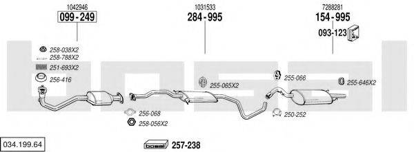 BOSAL 03419964 Система випуску ОГ