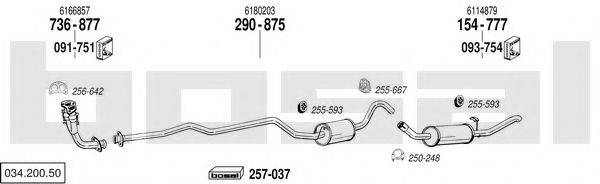 BOSAL 03420050 Система випуску ОГ