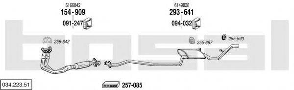 BOSAL 03422351 Система випуску ОГ