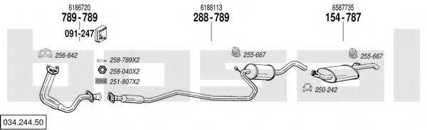 BOSAL 03424450 Система випуску ОГ