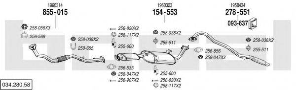 BOSAL 03428058 Система випуску ОГ