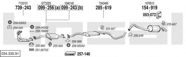 BOSAL 03433591 Система випуску ОГ